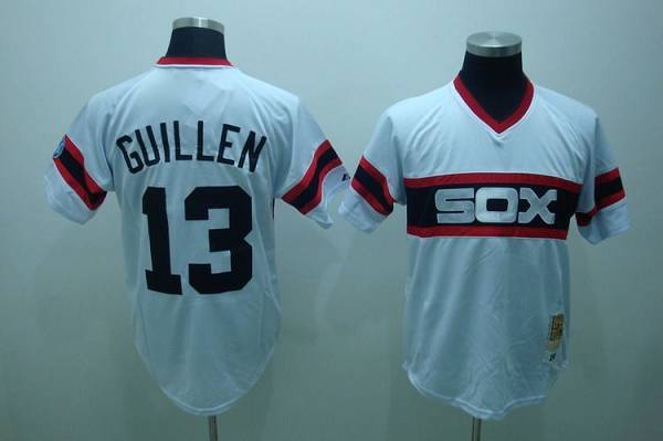 Ozzie Guillen Chicago White Sox white Throwback jersey