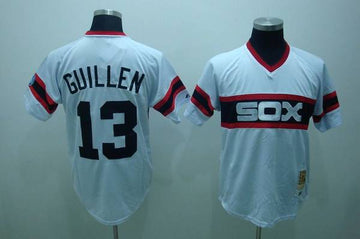 Ozzie Guillen Chicago White Sox white Throwback jersey