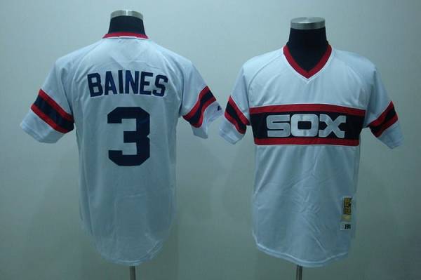 Harold Baines Chicago White Sox white Throwback jersey