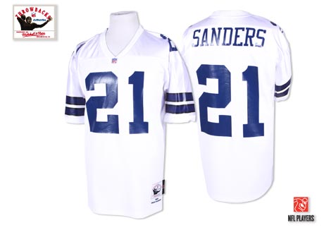 Deion Sanders Dallas Cowboys white Throwback jersey