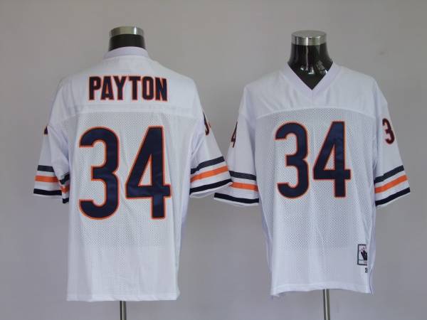Walter Payton Chicago Bears white Throwback jersey