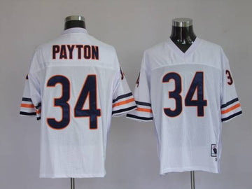 Walter Payton Chicago Bears white Throwback jersey