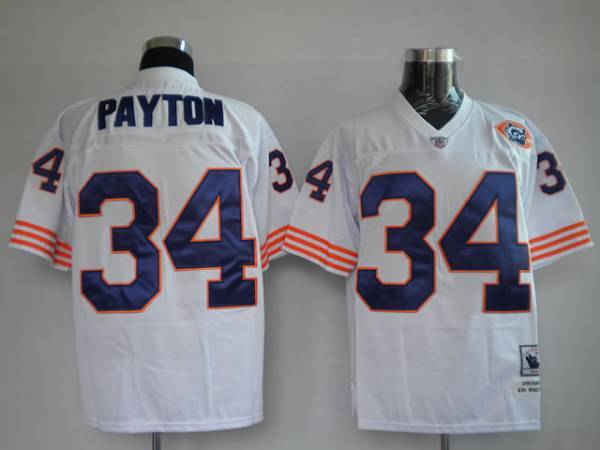 Walter Payton Chicago Bears white Throwback jersey