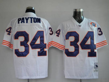 Walter Payton Chicago Bears white Throwback jersey