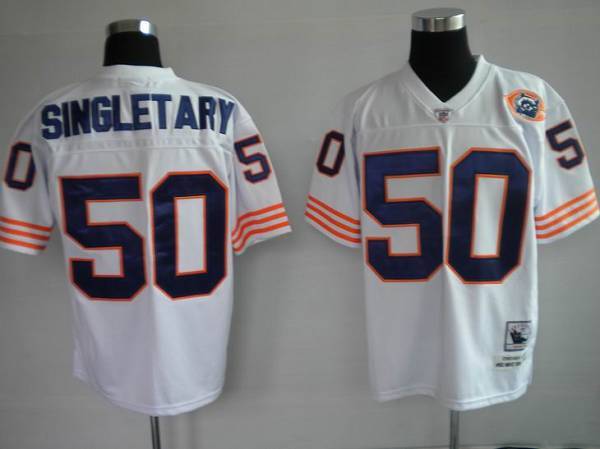 Mike Singletary Chicago Bears white Throwback jersey