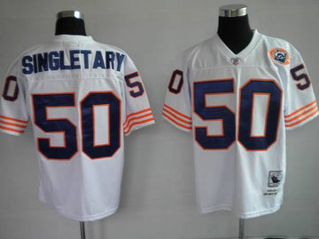 Mike Singletary Chicago Bears white Throwback jersey