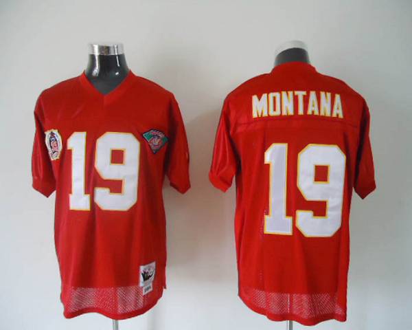 Joe Montana Kansas City Chiefs red Throwback jersey
