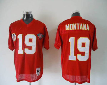 Joe Montana Kansas City Chiefs red Throwback jersey