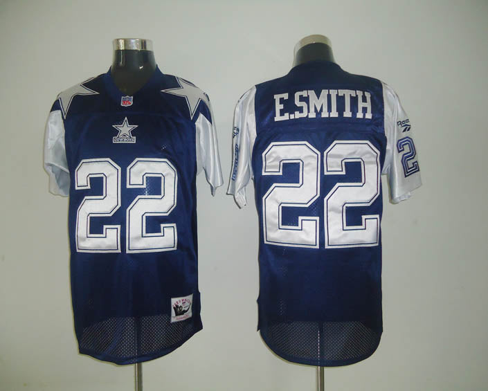 Emmitt Smith Dallas Cowboys blue-white Throwback jersey