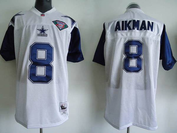 Troy Aikman Dallas Cowboys white Throwback jersey