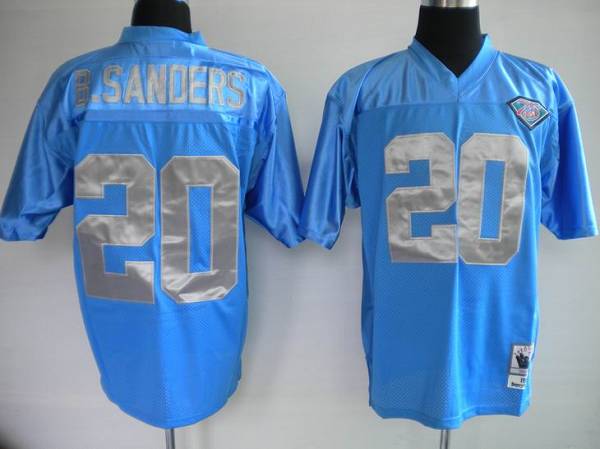 Barry Sanders Detroit Lions blue Throwback jersey