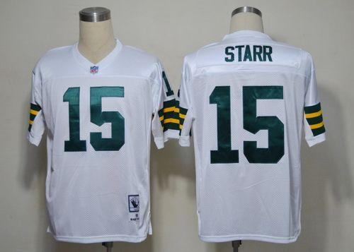 Bart Starr Green Bay Packers white Throwback jersey