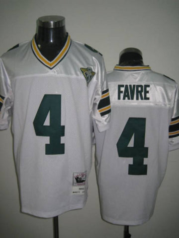Brett Favre Green Bay Packers white Throwback jersey