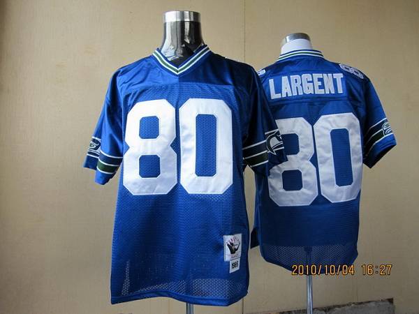 Steve Largent Seattle Seahawks blue Throwback jersey