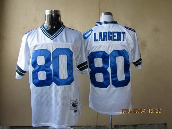 Steve Largent Seattle Seahawks white Throwback jersey