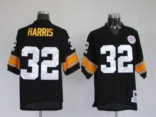 Franco Harris Pittsburgh Steelers black Throwback jersey