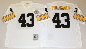 Troy Polamalu Pittsburgh Steelers white Throwback jersey