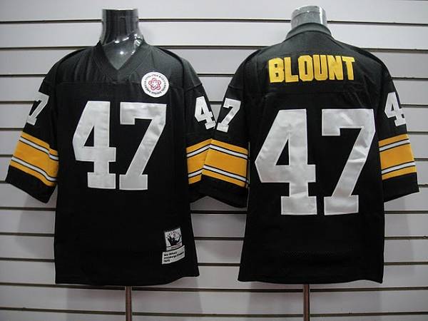 Mel Blount Pittsburgh Steelers black Throwback jersey
