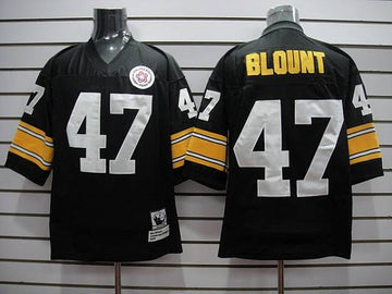 Mel Blount Pittsburgh Steelers black Throwback jersey