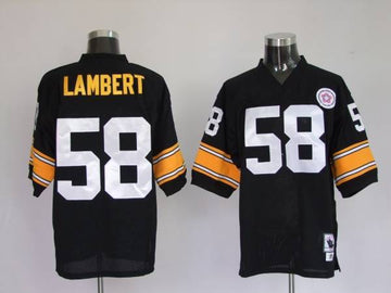 Jack Lambert Pittsburgh Steelers black Throwback jersey