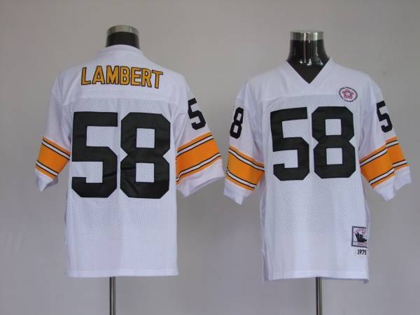 Jack Lambert Pittsburgh Steelers white Throwback jersey