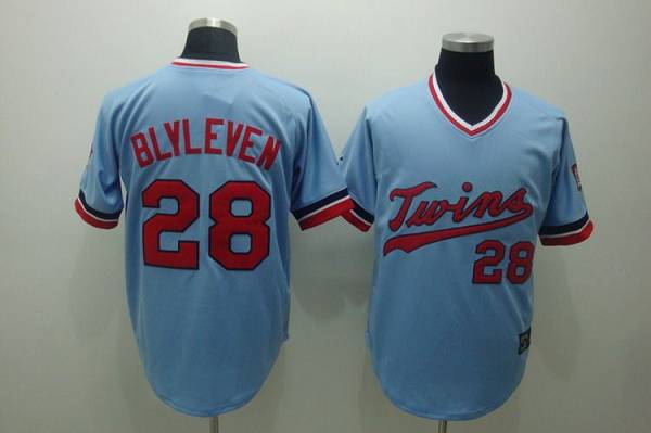 Mitchelland Ness Twins Minnesota Twins blue Throwback jersey