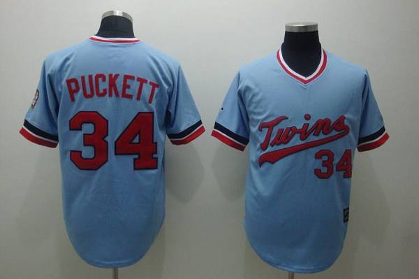 Mitchelland Ness Twins Minnesota Twins blue Throwback jersey