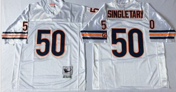Mike Singletary Chicago Bears white Throwback jersey