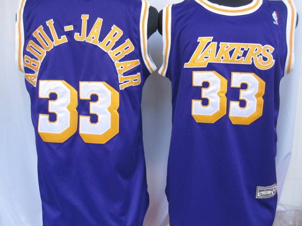 Abdul-Jabbar Los Angeles Lakers purple Throwback jersey
