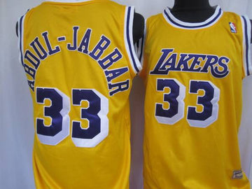 Abdul-Jabbar Los Angeles Lakers yellow Throwback jersey