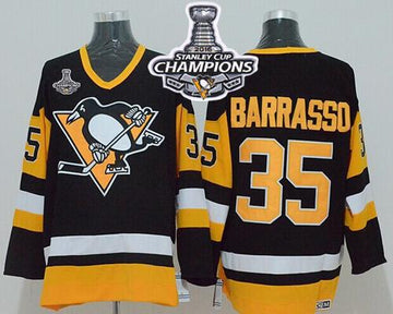 Tom Barrasso Pittsburgh Penguins black jersey