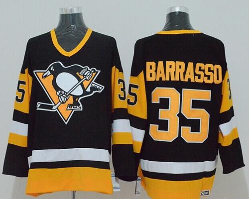 Tom Barrasso Pittsburgh Penguins black jersey