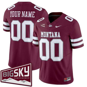 Custom Montana Grizzlies maroon jersey