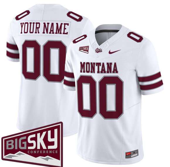 Custom Montana Grizzlies white jersey