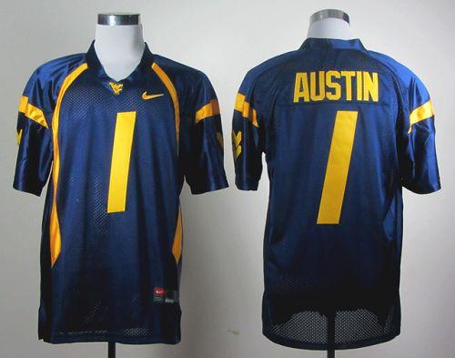 Tavon Austin West Virginia Mountaineers navy jersey
