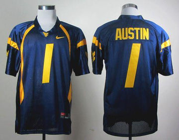 Tavon Austin West Virginia Mountaineers navy jersey