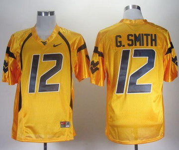 Geno Smith West Virginia Mountaineers gold jersey