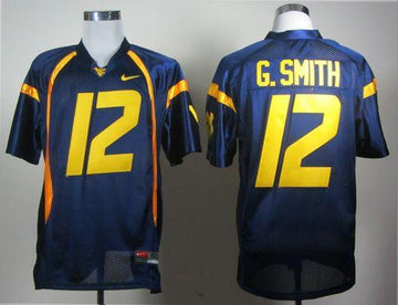 Geno Smith West Virginia Mountaineers navy jersey