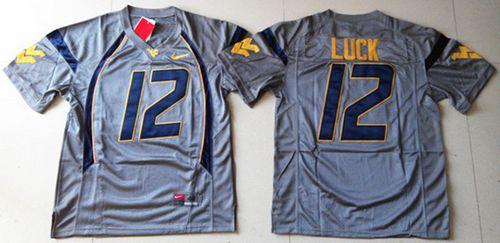 Oliver Luck West Virginia Mountaineers navy jersey