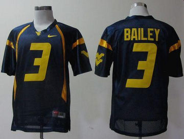 Stedman Bailey West Virginia Mountaineers navy jersey