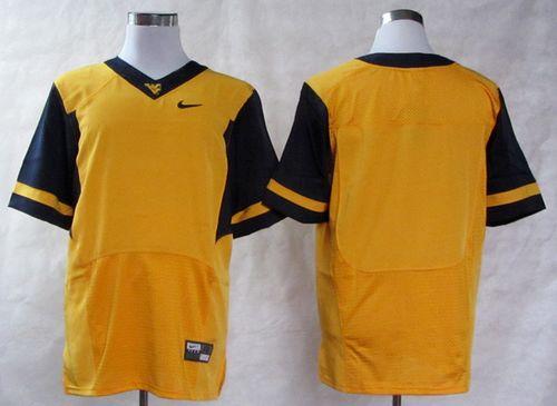 Custom West Virginia Mountaineers gold jersey