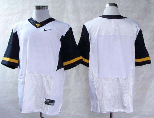 Custom West Virginia Mountaineers white jersey
