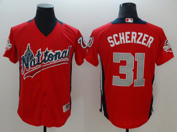 Scherzer Majestic National League All-Star red All-Star jersey