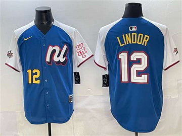 Francisco Lindor National League All-Star blue All-Star jersey