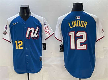 Francisco Lindor National League All-Star blue All-Star jersey