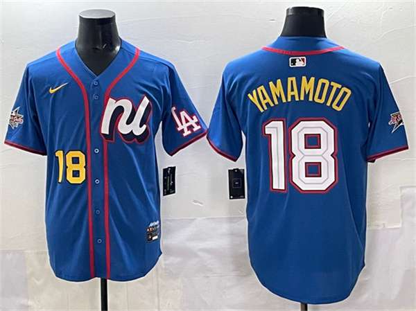 Yoshinobu Yamamoto National League All-Star blue All-Star jersey