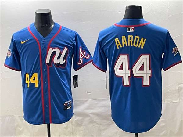 Hank Aaron National League All-Star blue All-Star jersey