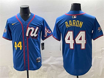 Hank Aaron National League All-Star blue All-Star jersey