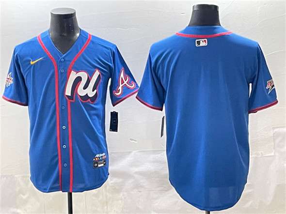 Atlanta Braves Blank National League All-Star blue All-Star jersey