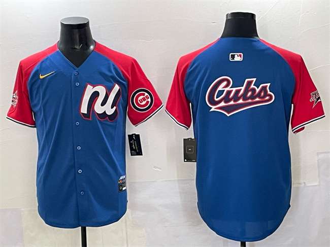Chicago Cubs Team Big Logo National League All-Star blue-red All-Star jersey
